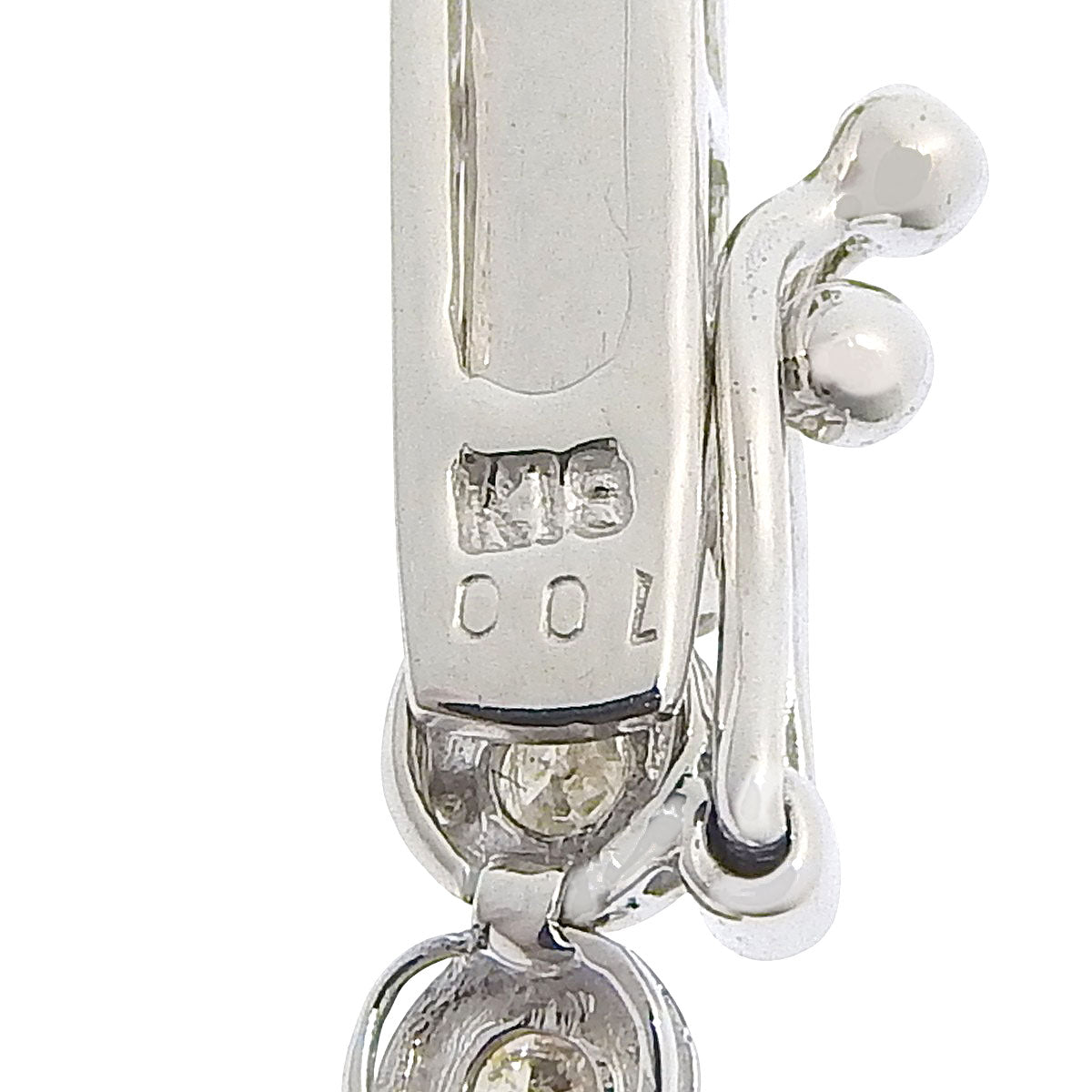テニスブレスレット D1.00 ホワイトゴールド K18WG 4.2g