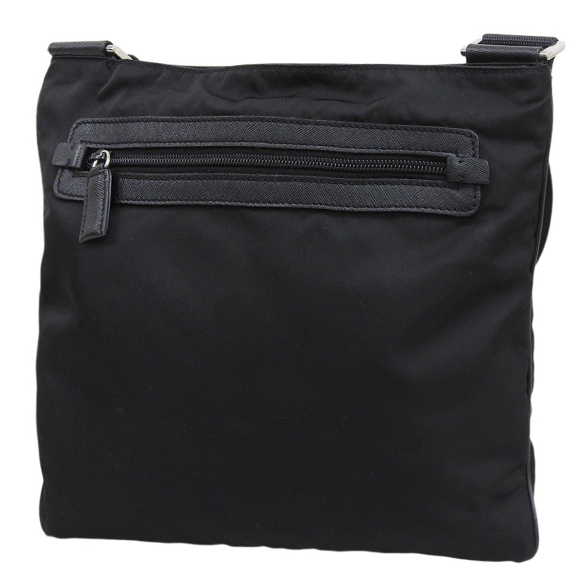 三角ロゴプレート ショルダーバッグ ナイロン NERO ネロ VA0053