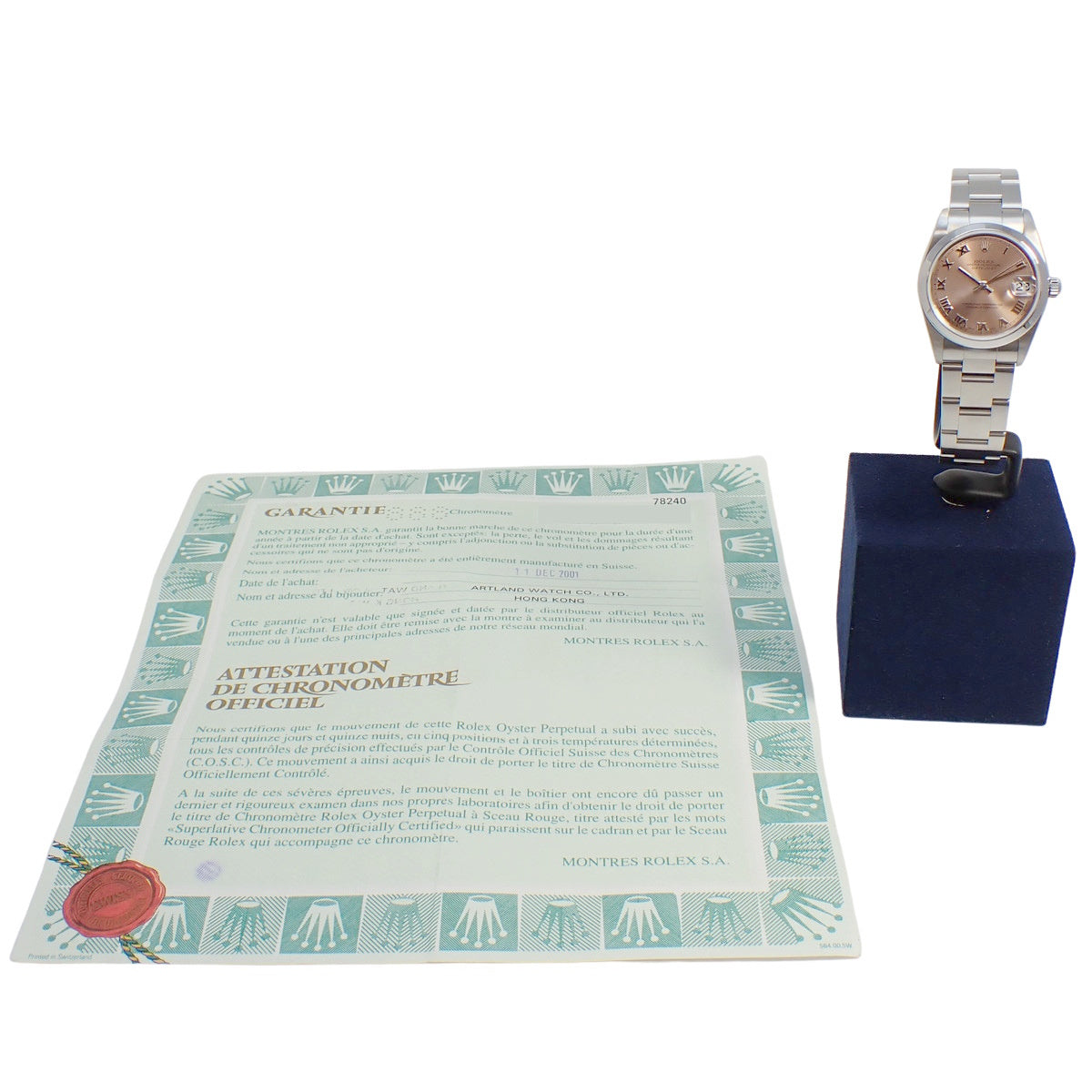 Datejust 78240 SS K-number 粉色自动上链男女通用腕表