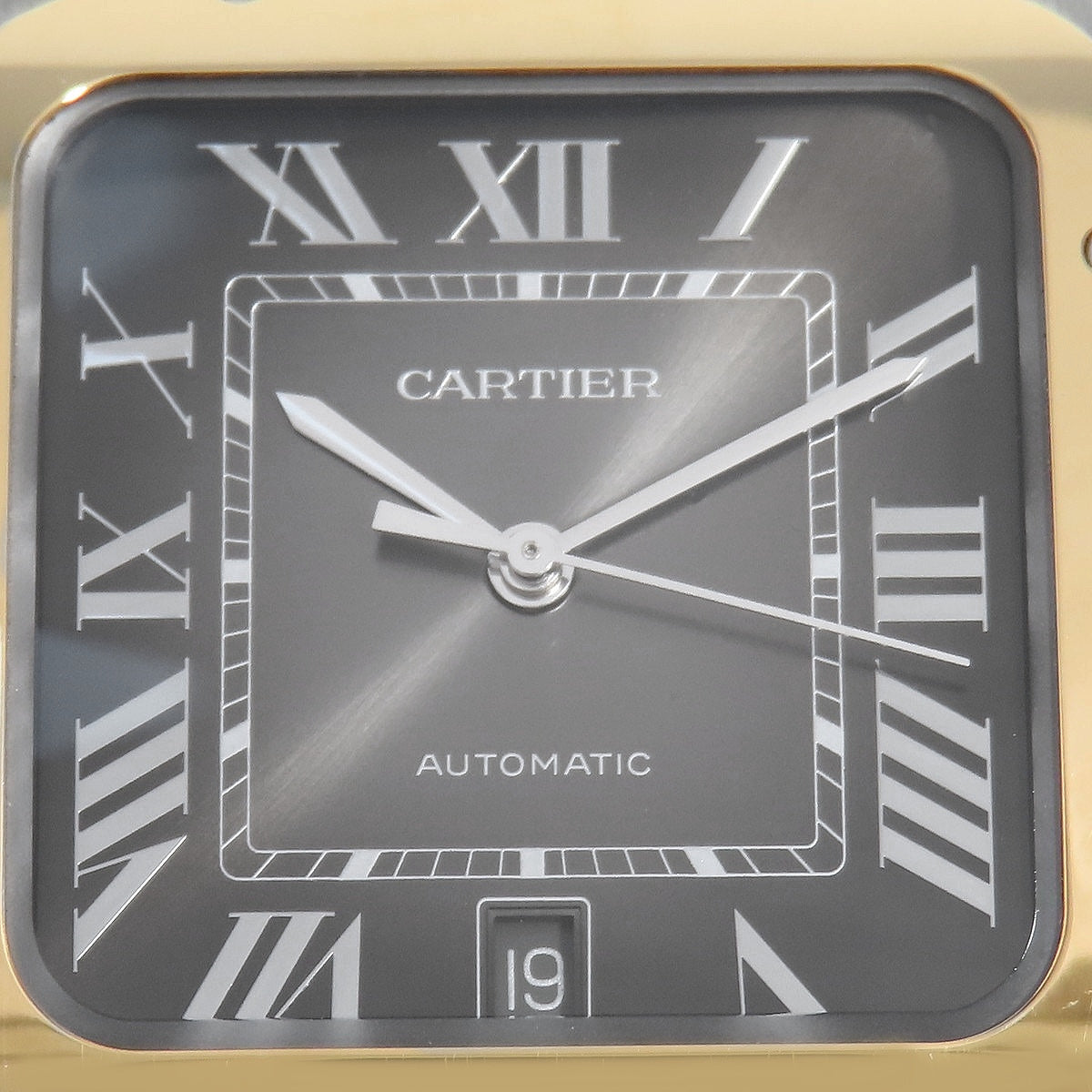 Santos de Cartier Watch LM W2SA0030 YG/SS Black Automatic Men's