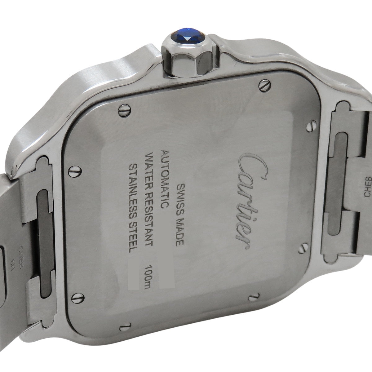 Santos de Cartier Watch LM W2SA0030 YG/SS Black Automatic Men's