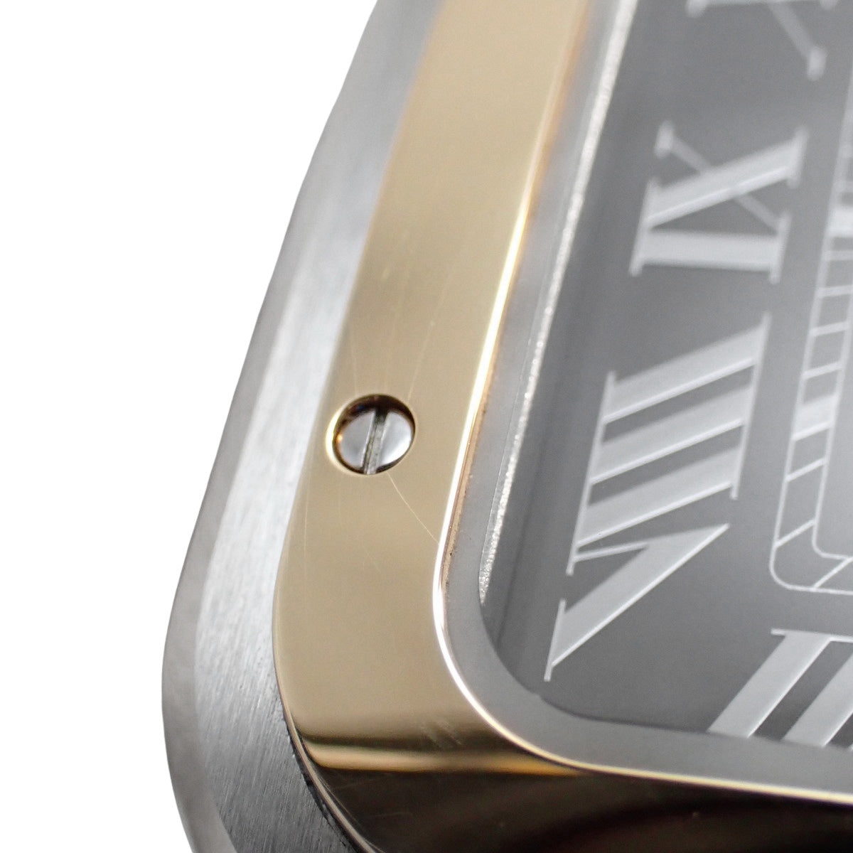 Santos de Cartier Watch LM W2SA0030 YG/SS Black Automatic Men's