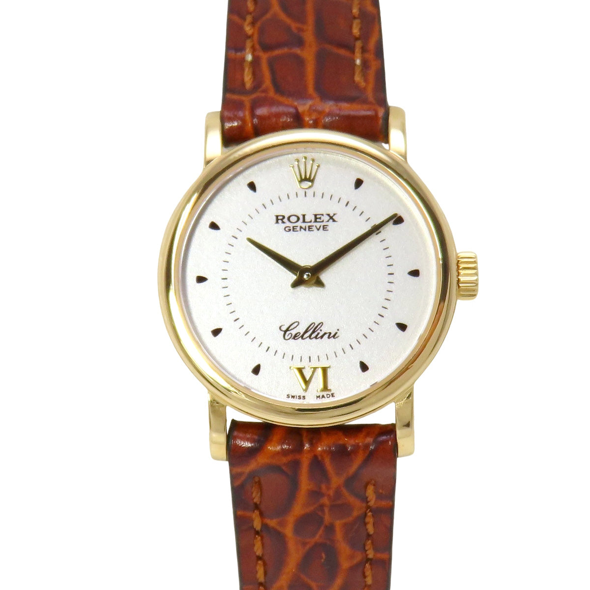 Cellini 6110/8 YG/皮革 A 号白色石英女鞋