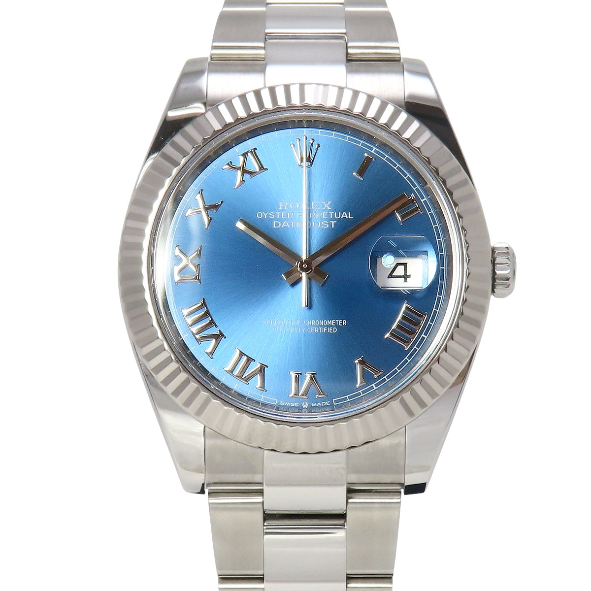 劳力士日志型 41 126334 白金/精钢表壳,随机编号,蔚蓝色表盘,自动机械,男士腕表