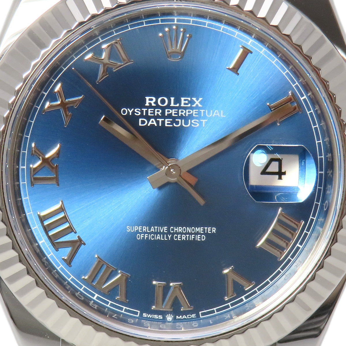 デイトジャスト41 126334 WG/SS ランダム番 アズーロブルー 自動巻き メンズ