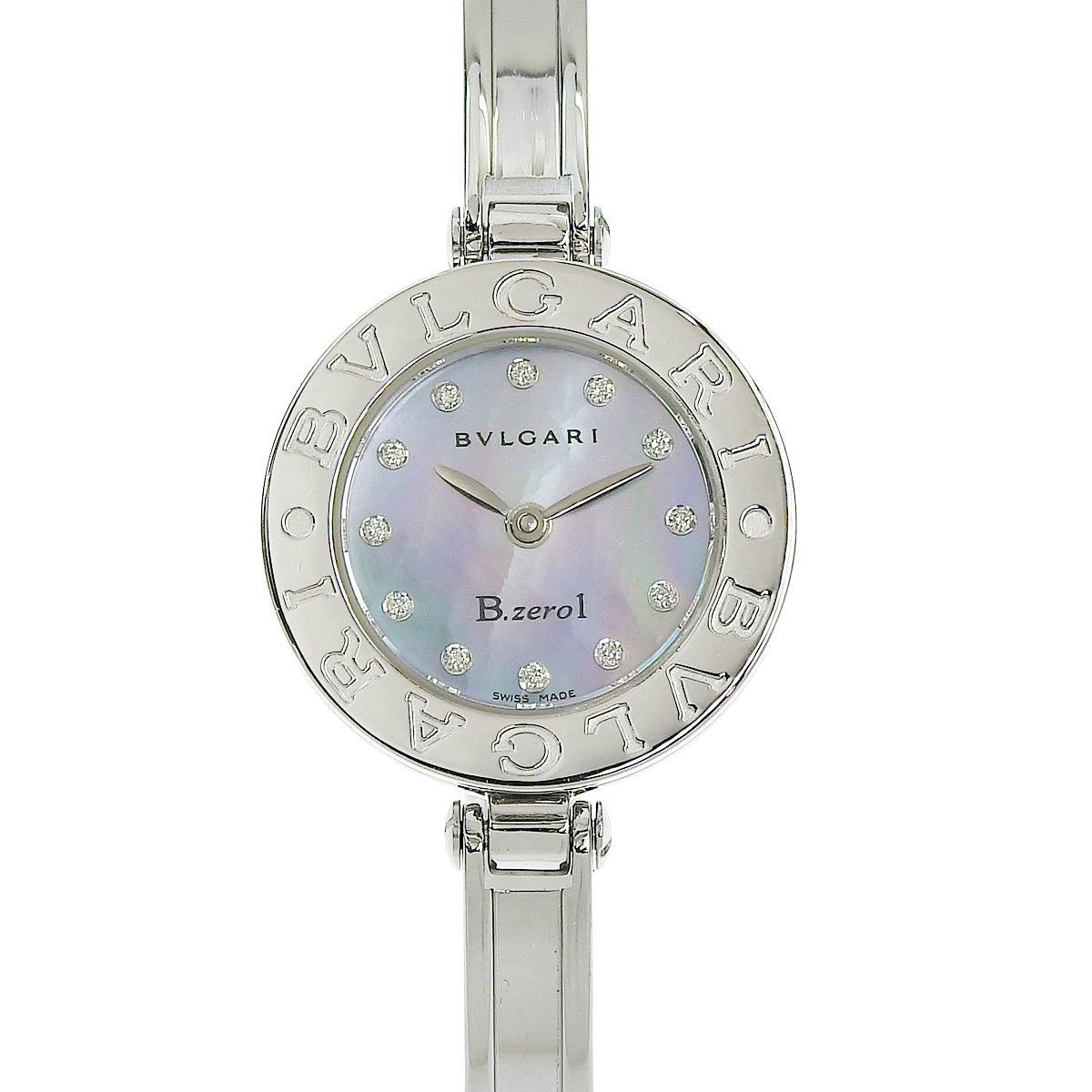 ビー・ゼロワン B-Zero1 12PD BZ22S ブルーシェル文字盤 12P ダイヤモンド クオーツ レディース