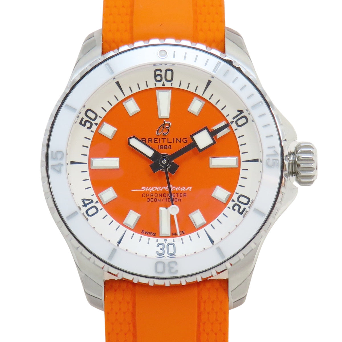 スーパーオーシャン オートマチック36 A17377 SS オレンジ 自動巻き メンズ