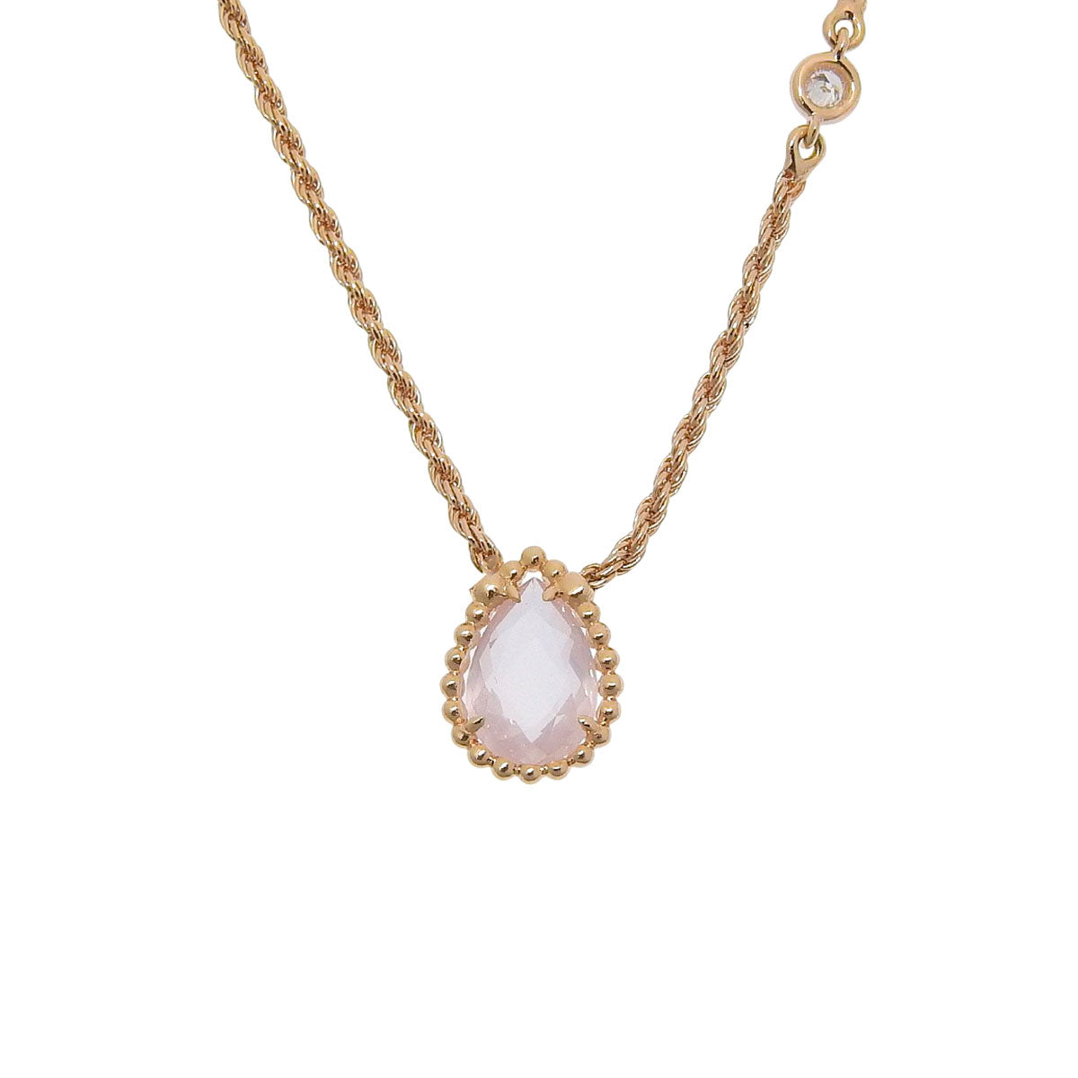 蛇形波西米亚风吊坠,超小号,粉晶/钻石,18K粉金,4.2克