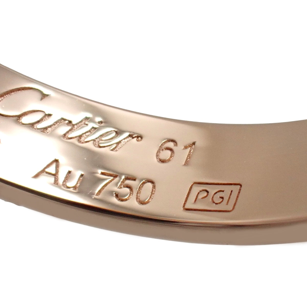 ミニ LOVE リング ピンクゴールド K18PG 3.6g