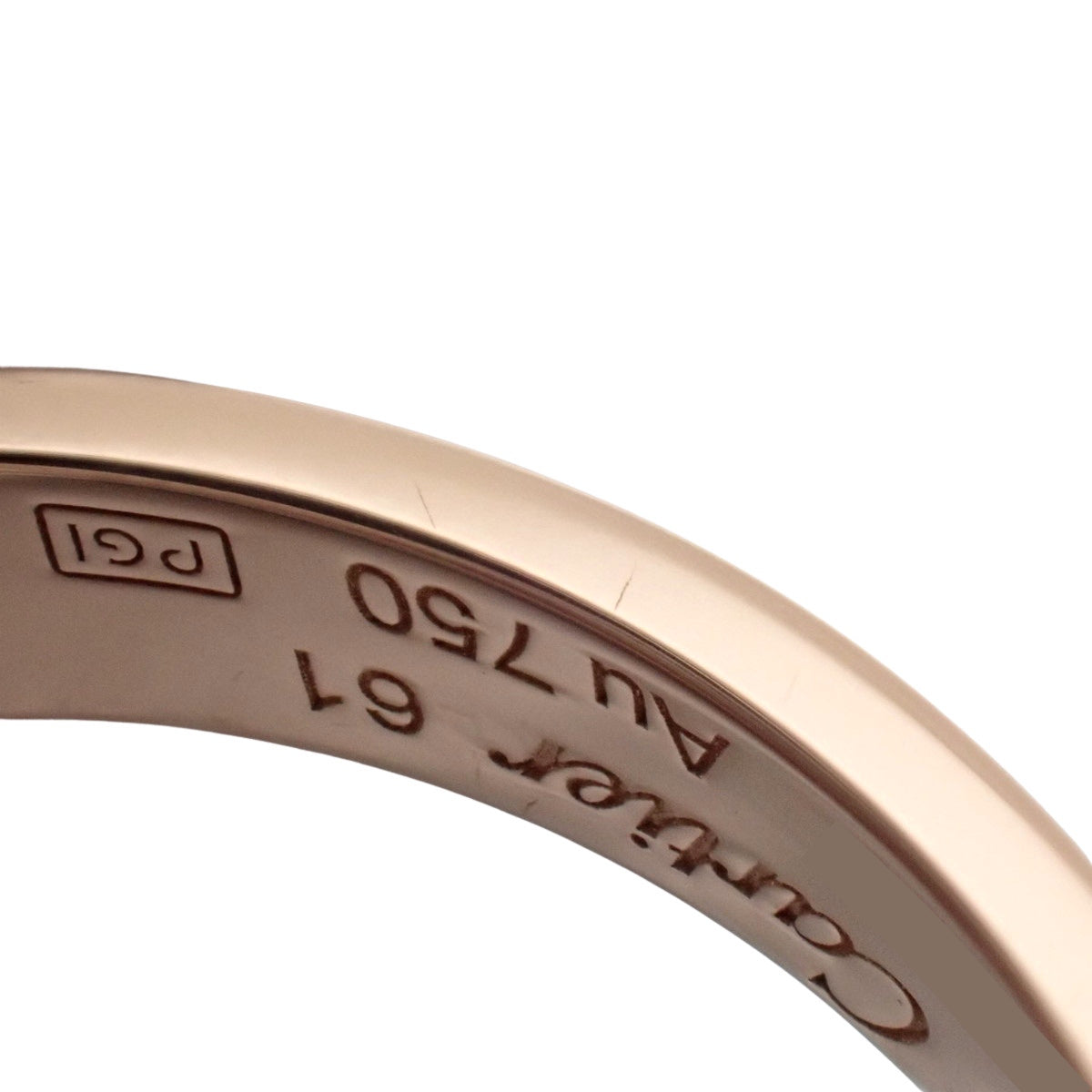 ミニ LOVE リング ピンクゴールド K18PG 3.6g