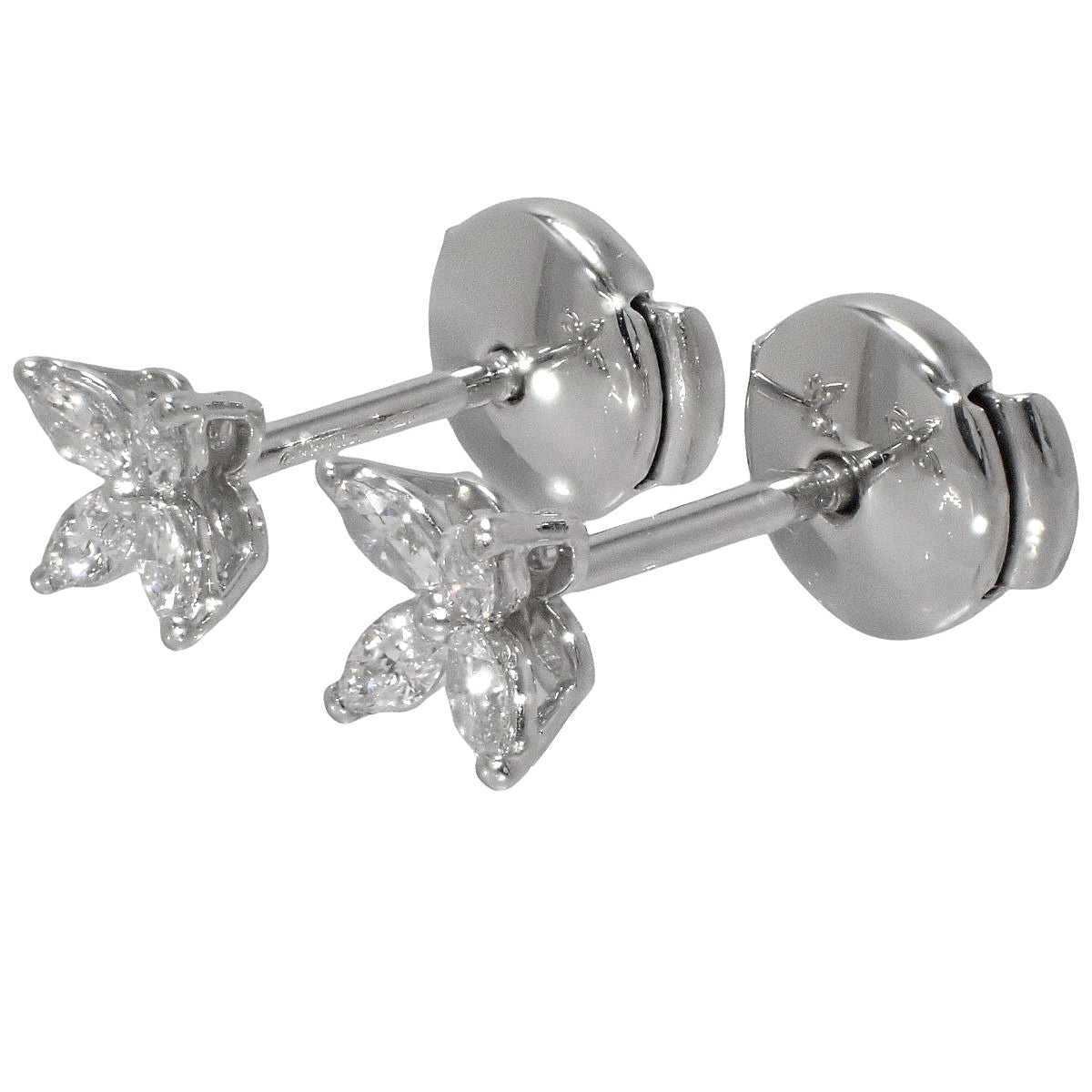 Mini diamond earrings in platinum Pt950