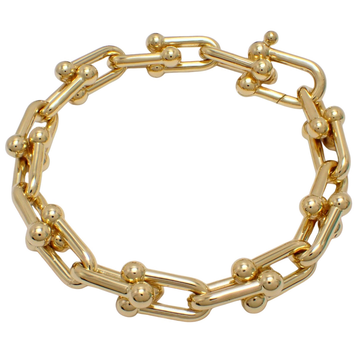 ミディアム リンク ブレスレット イエローゴールド K18YG