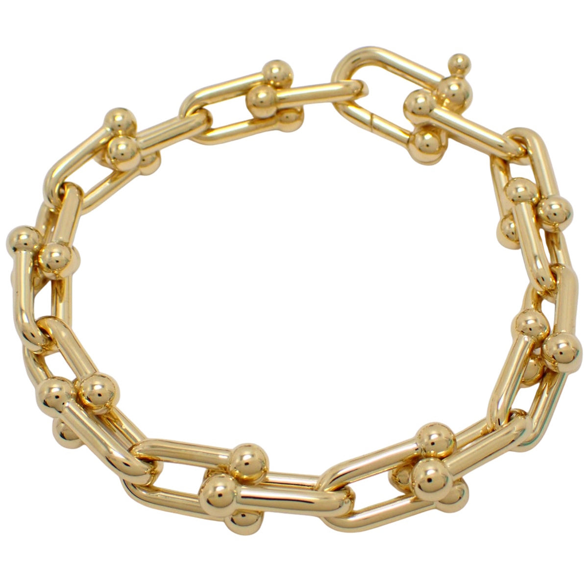 18K黄金中号链节手链