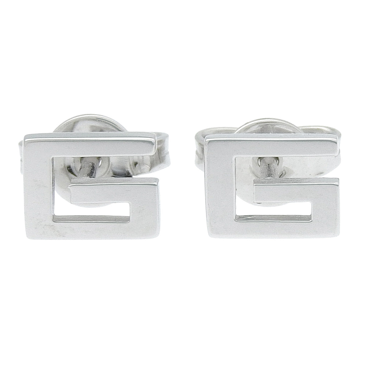 G logo earrings in white gold K18WG