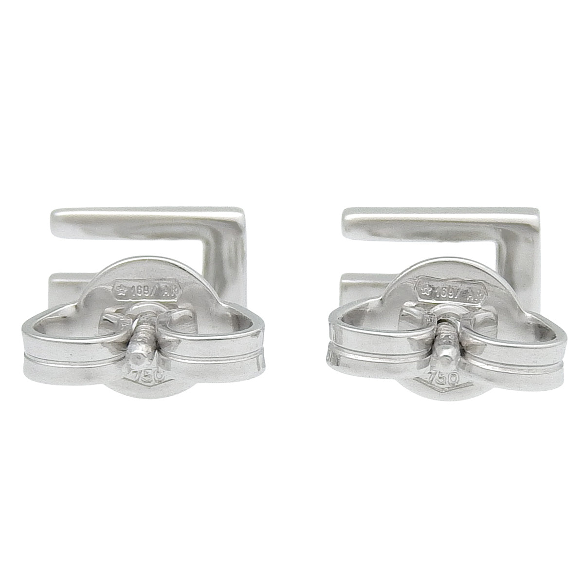 G logo earrings in white gold K18WG