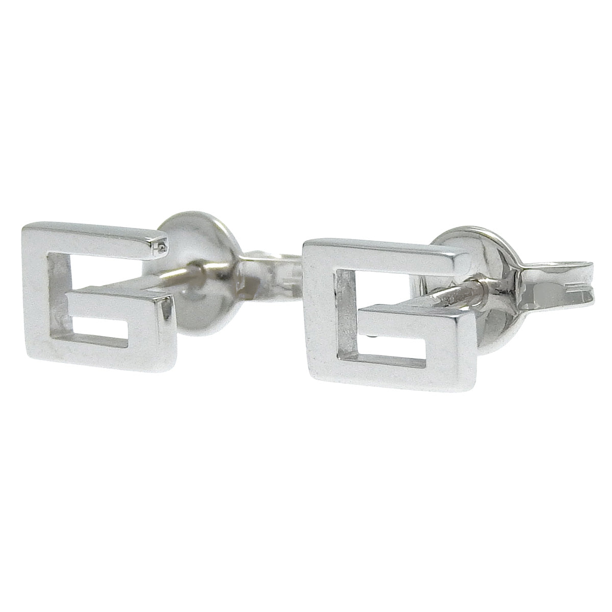 G logo earrings in white gold K18WG