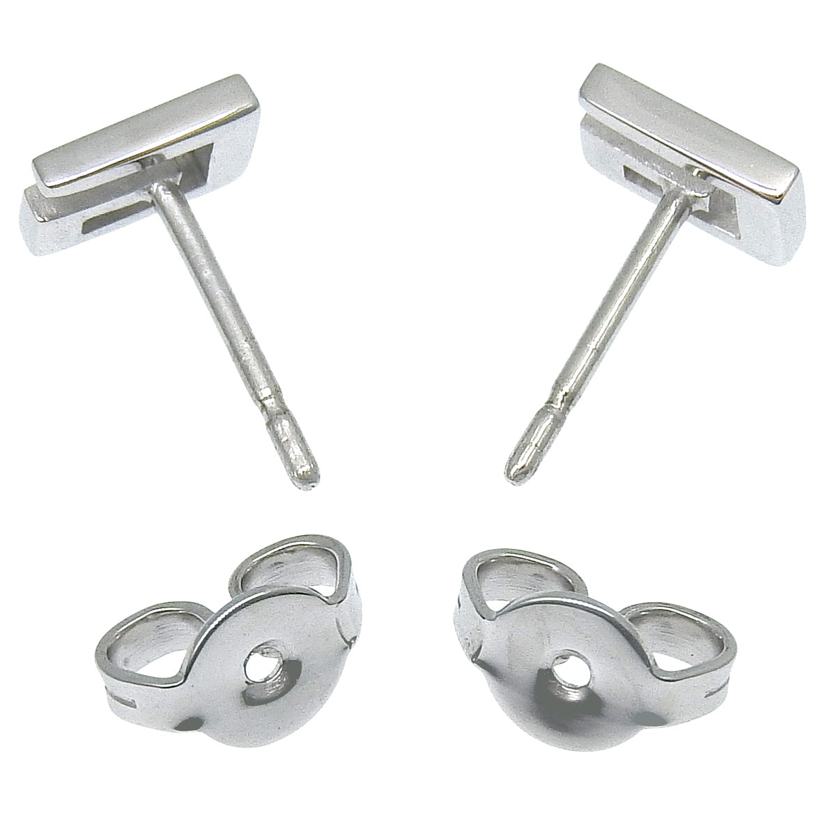 G logo earrings in white gold K18WG