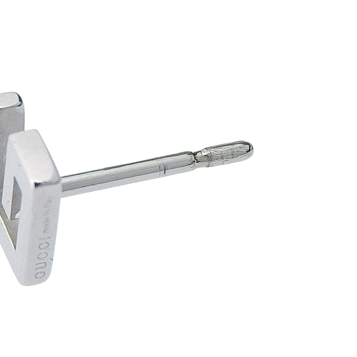 G logo earrings in white gold K18WG