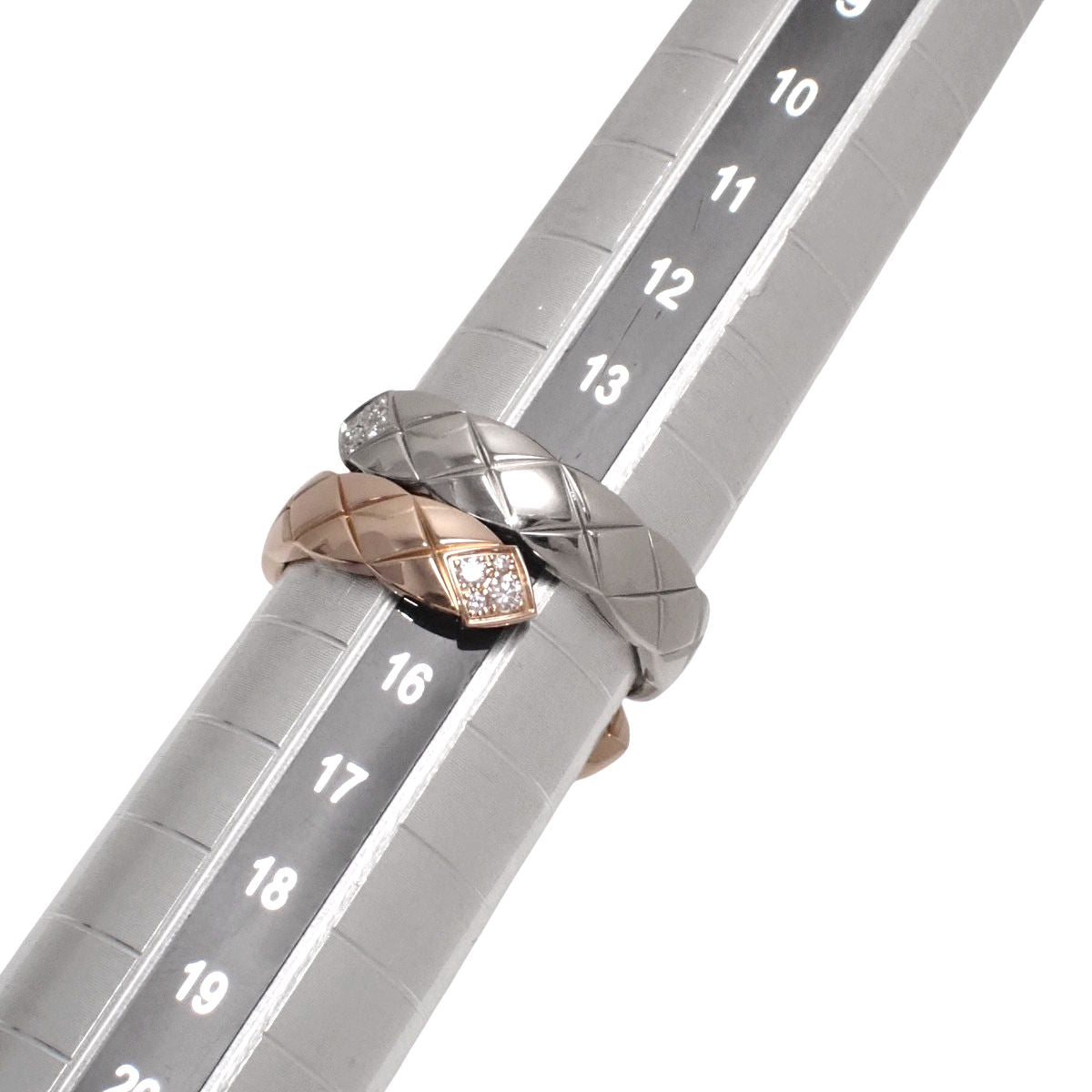 Coco Crush Large Diamond Ring in White Gold (18K White Gold) or Pink Gold (18K Pink Gold)