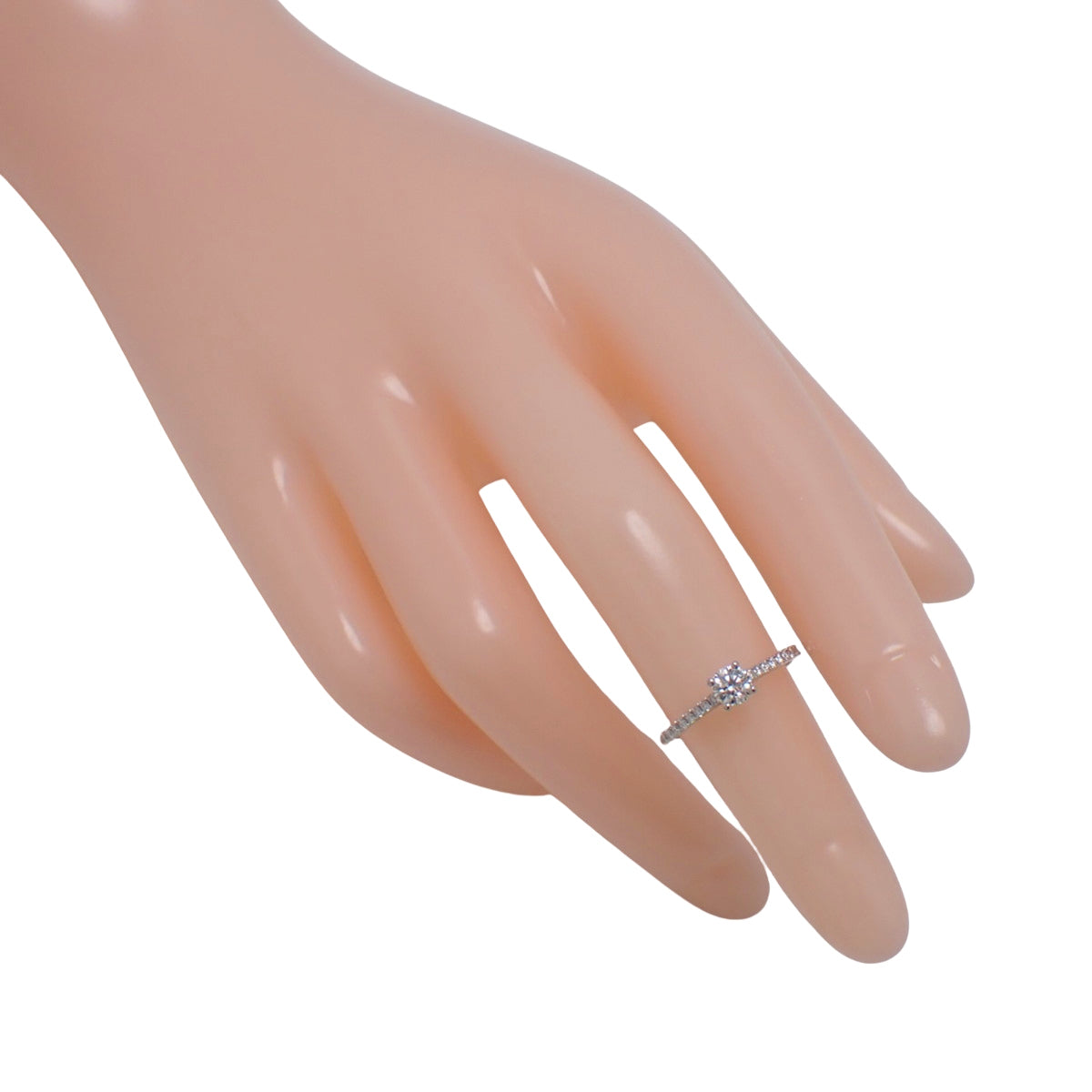 单钻戒指 钻石 铂金 Pt950 3(43)号 2.0克