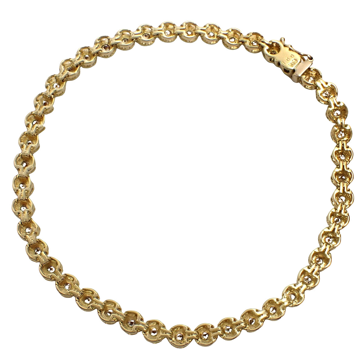 Tennis Diamond Bracelet D1.00 Yellow Gold K18YG 10.0g