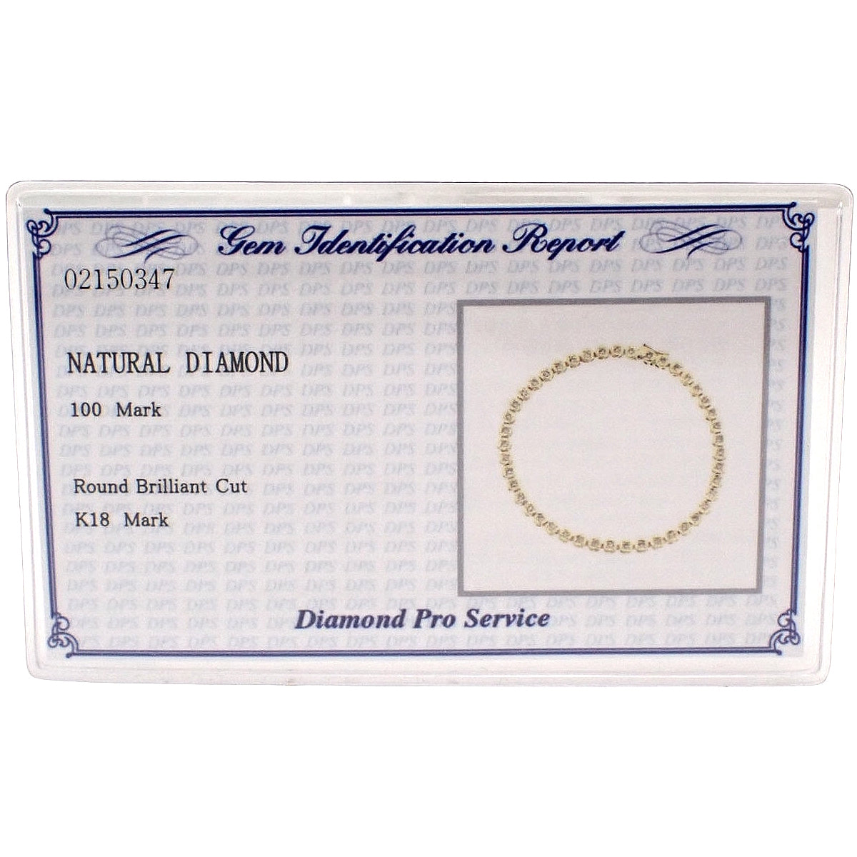 Tennis Diamond Bracelet D1.00 Yellow Gold K18YG 10.0g