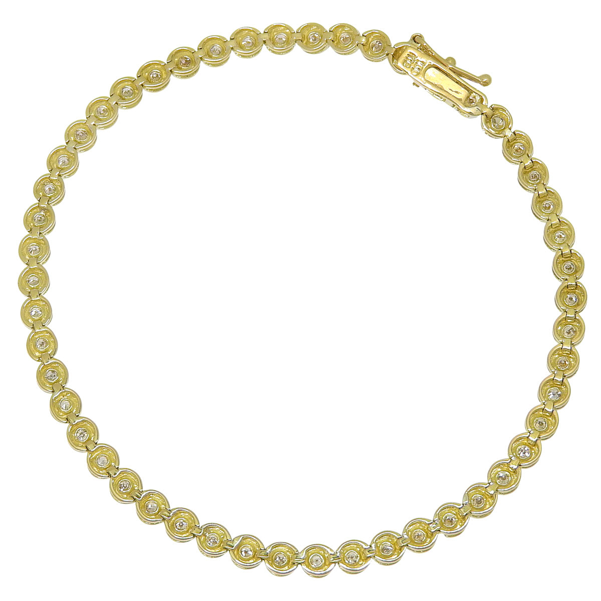 Diamond Tennis Bracelet D1.00 Yellow Gold K18YG 6.3g