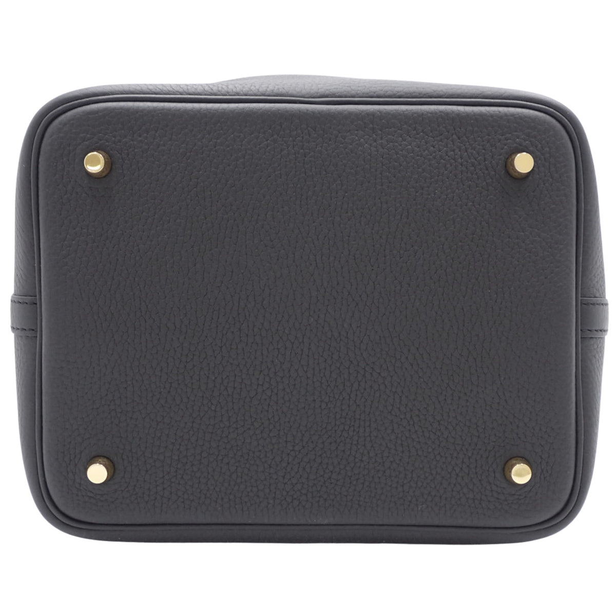 Picotin Lock MM,Taurillon Clemence皮革,黑色,金色五金件,W刻印