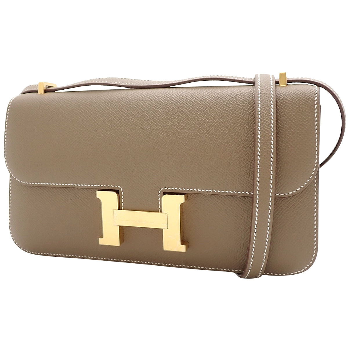 【未使用】コンスタンス エラン ミロワール ヴォーエプソン エトープ/エトゥープ ゴールド金具 W刻印