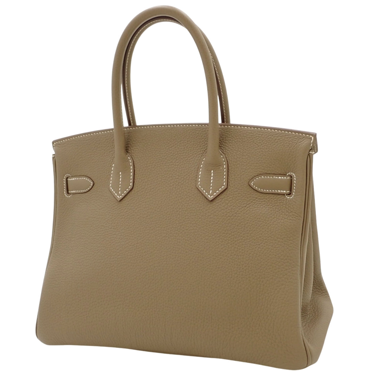 Birkin 30,Taurillon Clemence Etoupe/Etoupe 皮革,金色五金配件,Z 标记