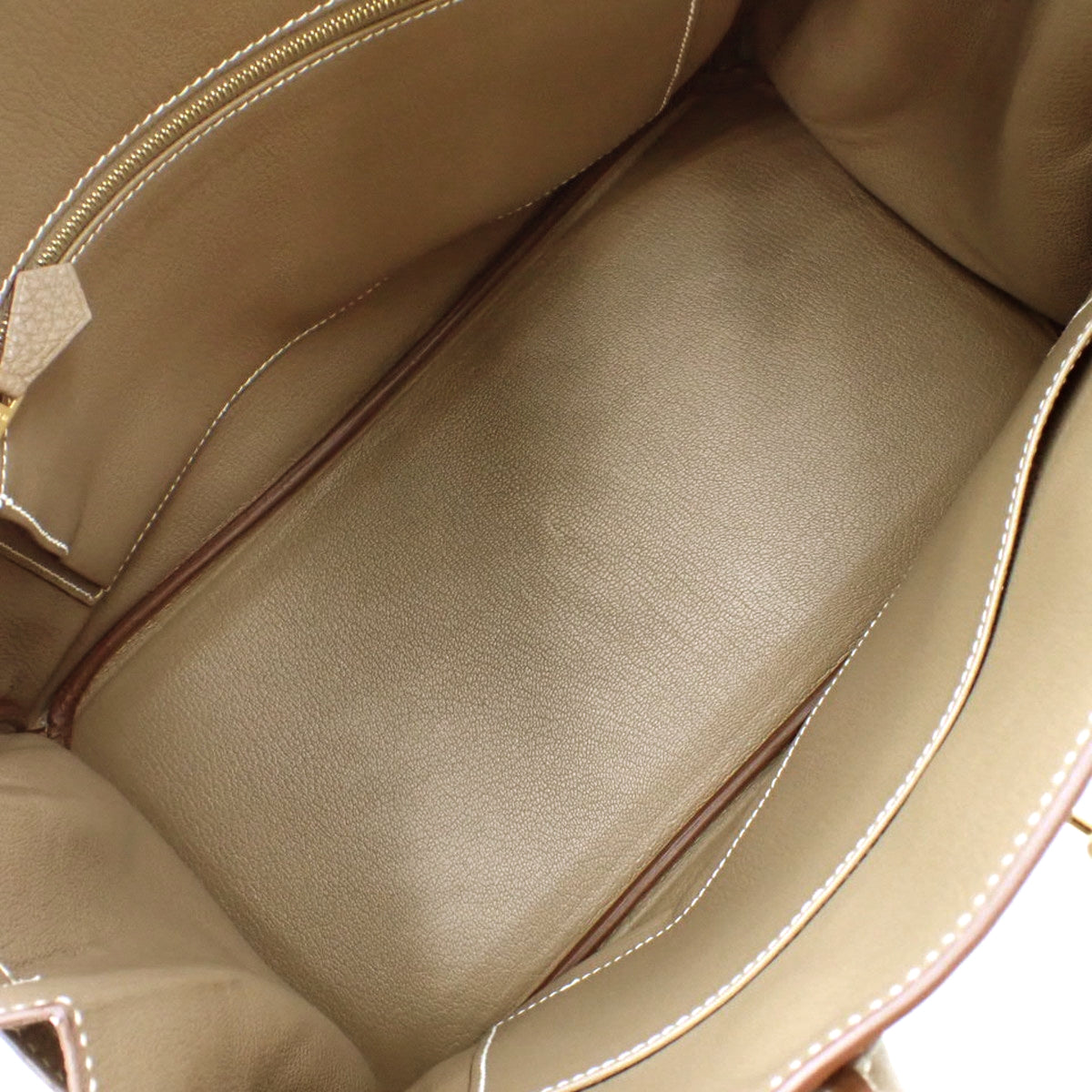 Birkin 30,Taurillon Clemence Etoupe/Etoupe 皮革,金色五金配件,Z 标记