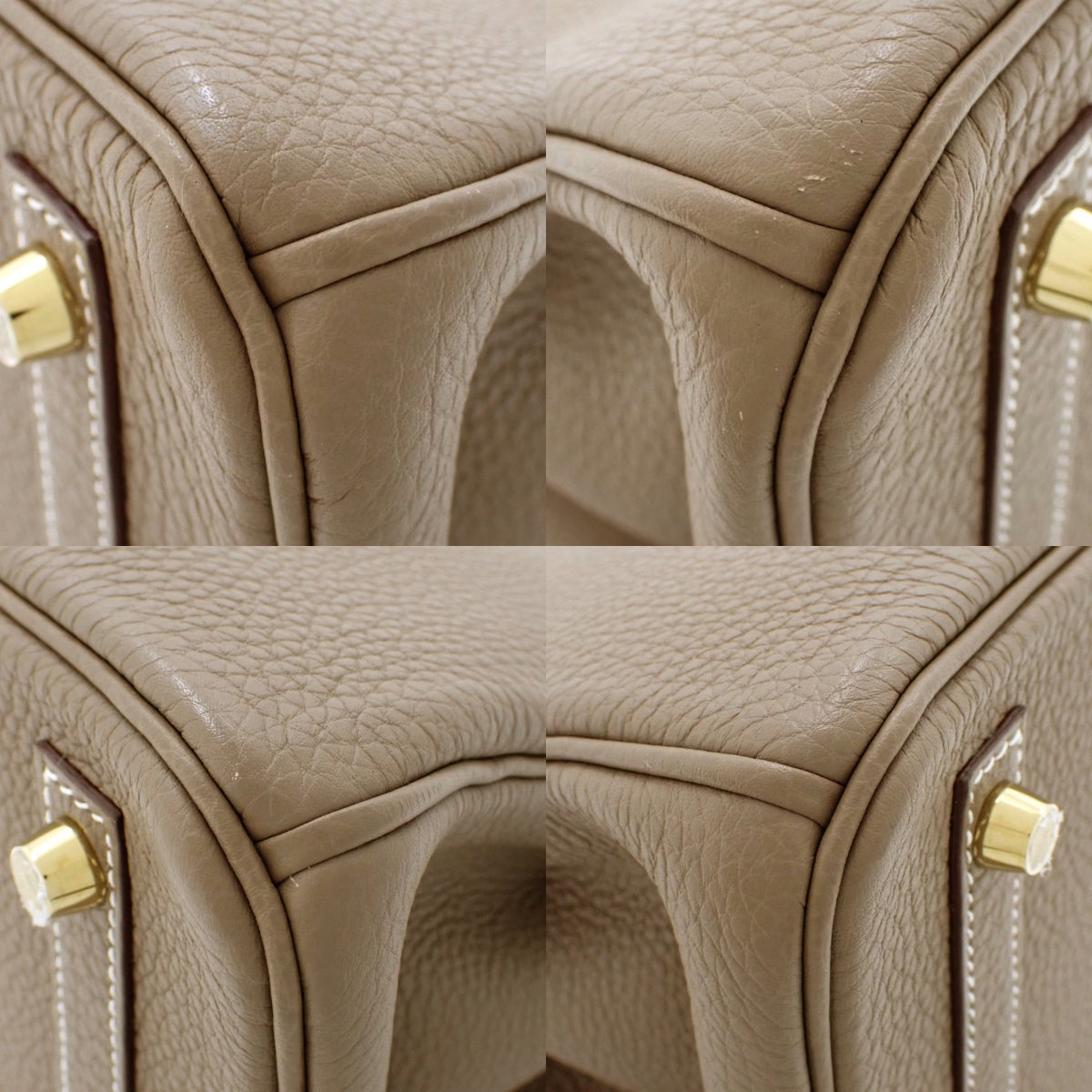 Birkin 30,Taurillon Clemence Etoupe/Etoupe 皮革,金色五金配件,Z 标记