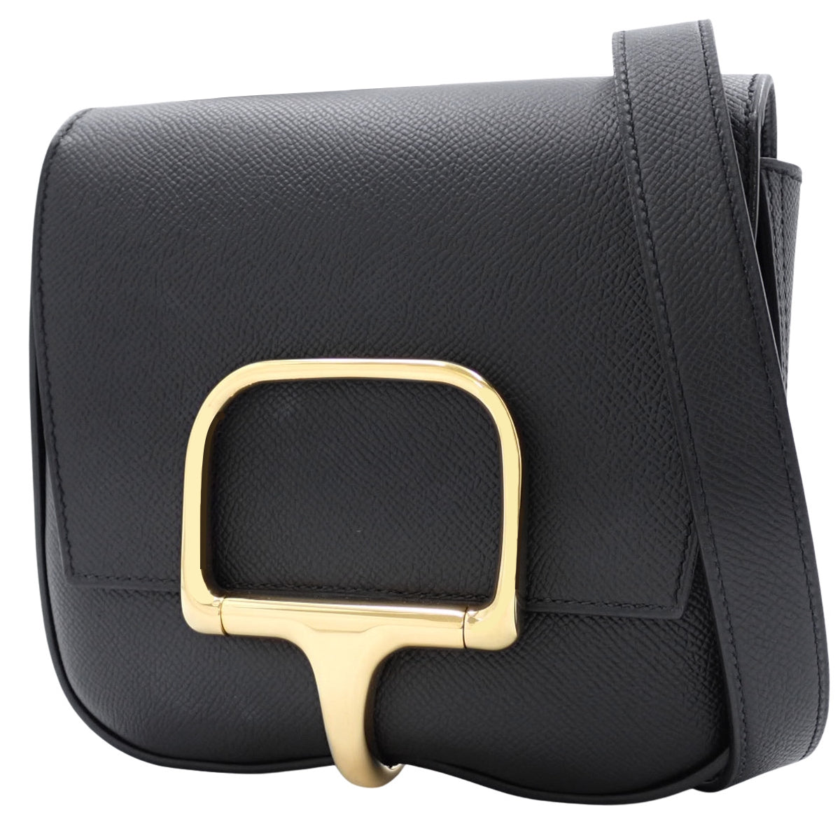 Del la Cavalleria Mini, Epsom calfskin, black, gold hardware, B stamp.