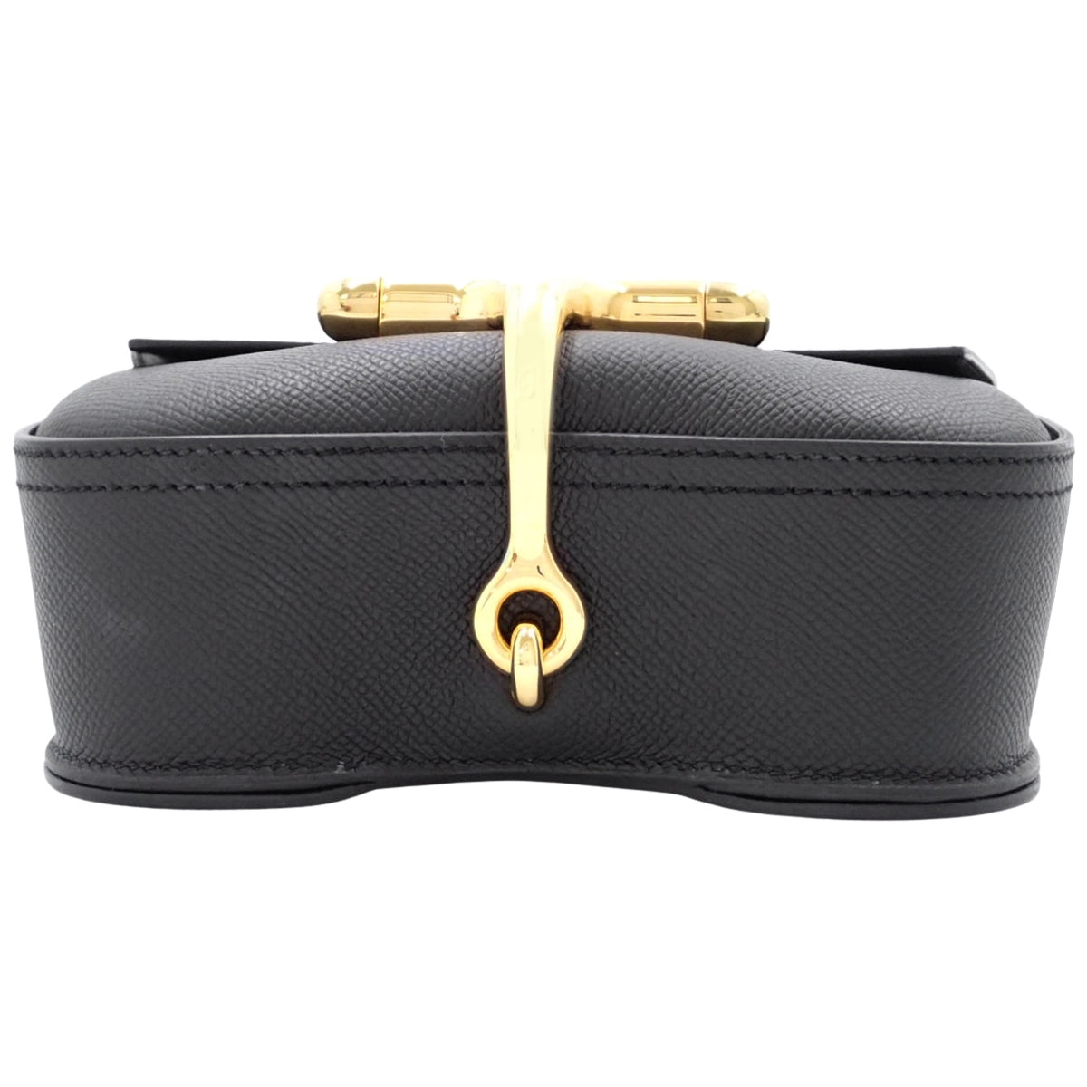 Della Cavalleria Mini Epsom 皮革,黑色,金色五金,B 印记