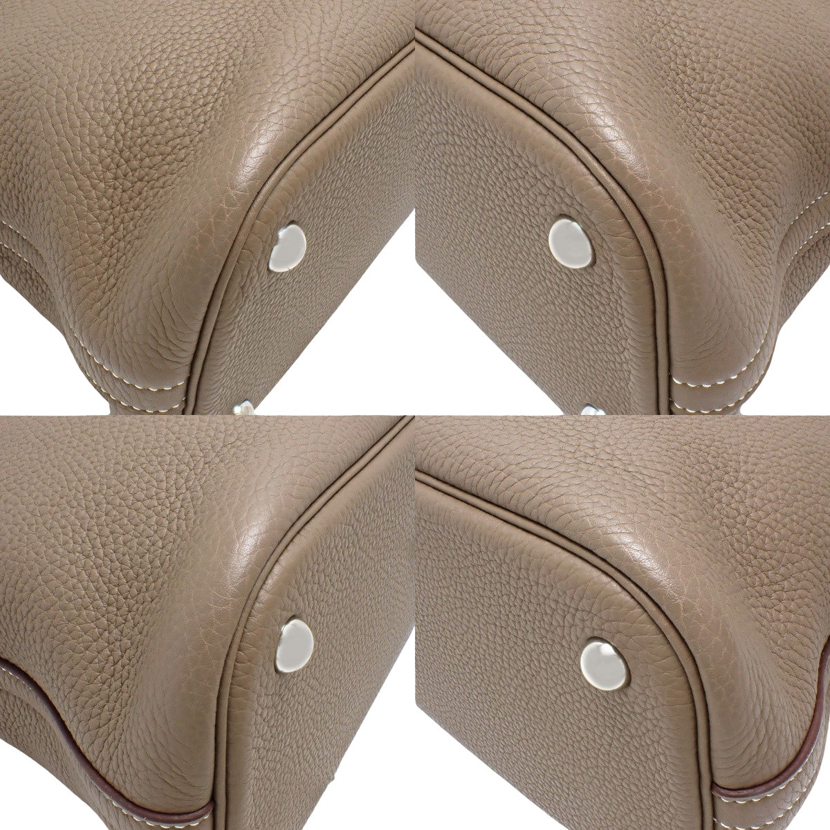 Bolide 31,Taurillon Clemence 皮革,钯金五金配件,Etoupe/Etoupe,银色五金配件,C 印记