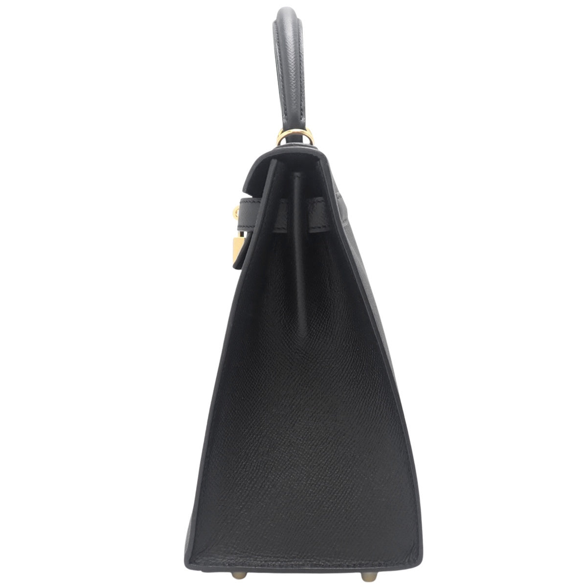 Kelly 28 (Exterior Stitched) Epsom Leather, Black, Gold Hardware, C Stamp