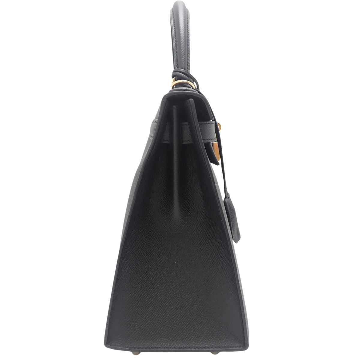 Kelly 28 (Exterior Stitched) Epsom Leather, Black, Gold Hardware, C Stamp