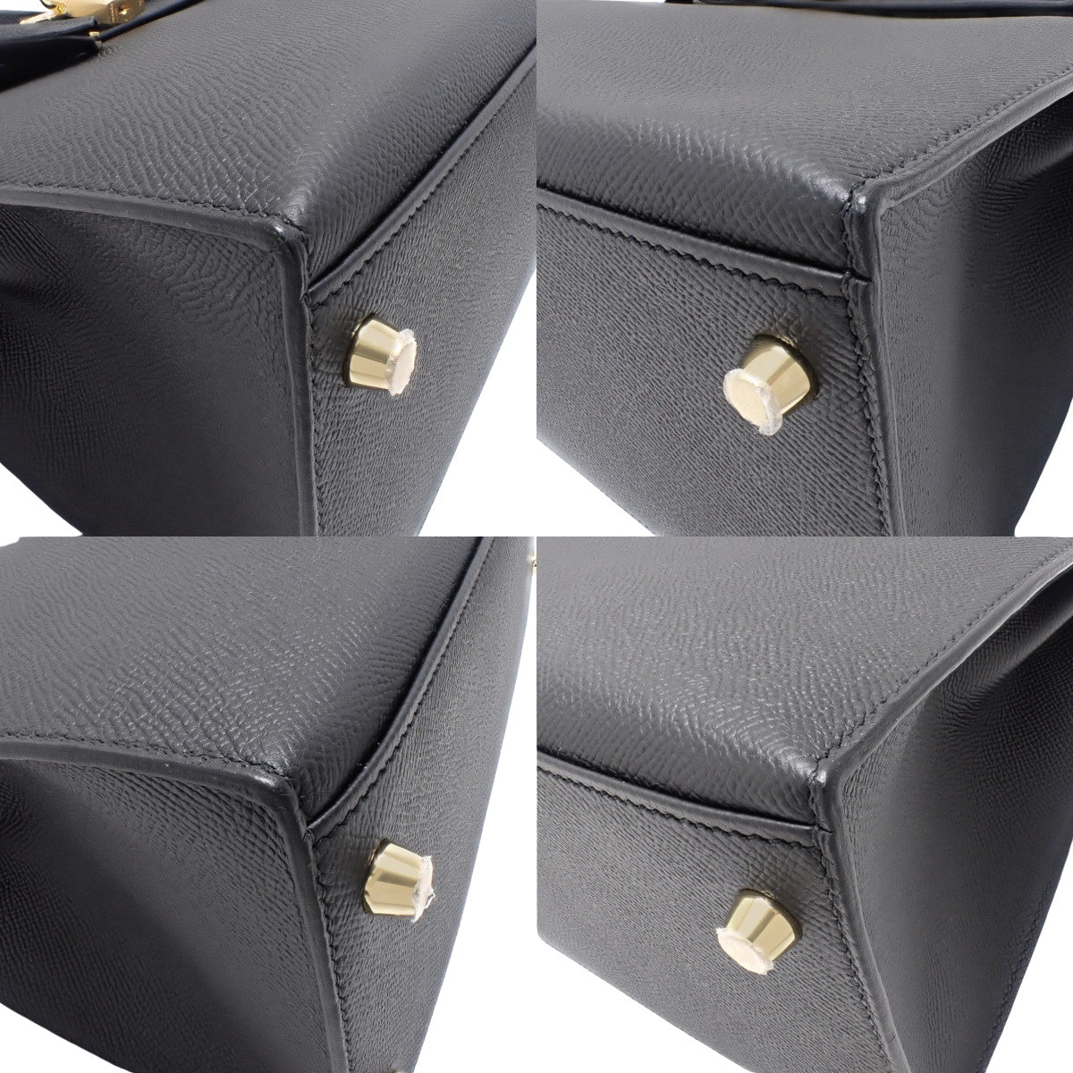 Kelly 28 (Exterior Stitched) Epsom Leather, Black, Gold Hardware, C Stamp