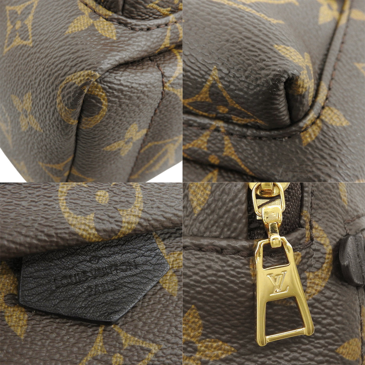 Monogram Palm Springs Backpack Mini, Monogram Canvas, Brown, M44873