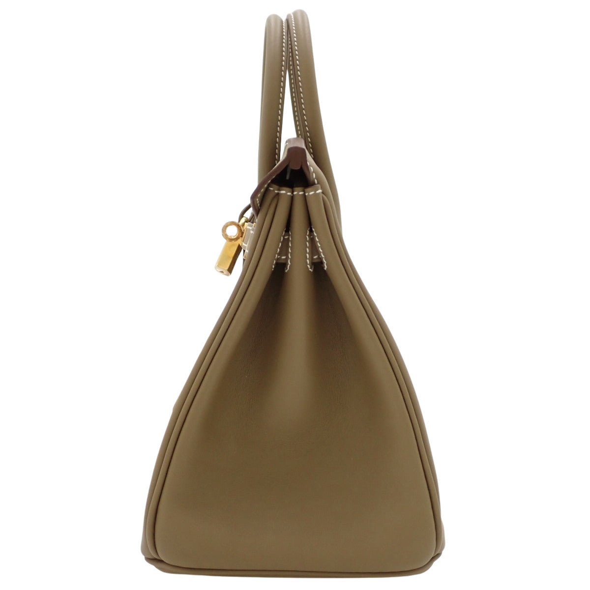 【全新】铂金包 25,K 字压纹,Swift 皮革,灰褐色/灰褐色,金色五金