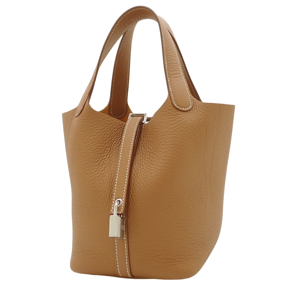 【新品】Picotin Lock PM Taurillon Clemence 皮革表带,钯金配件,金银双色配件,双印记