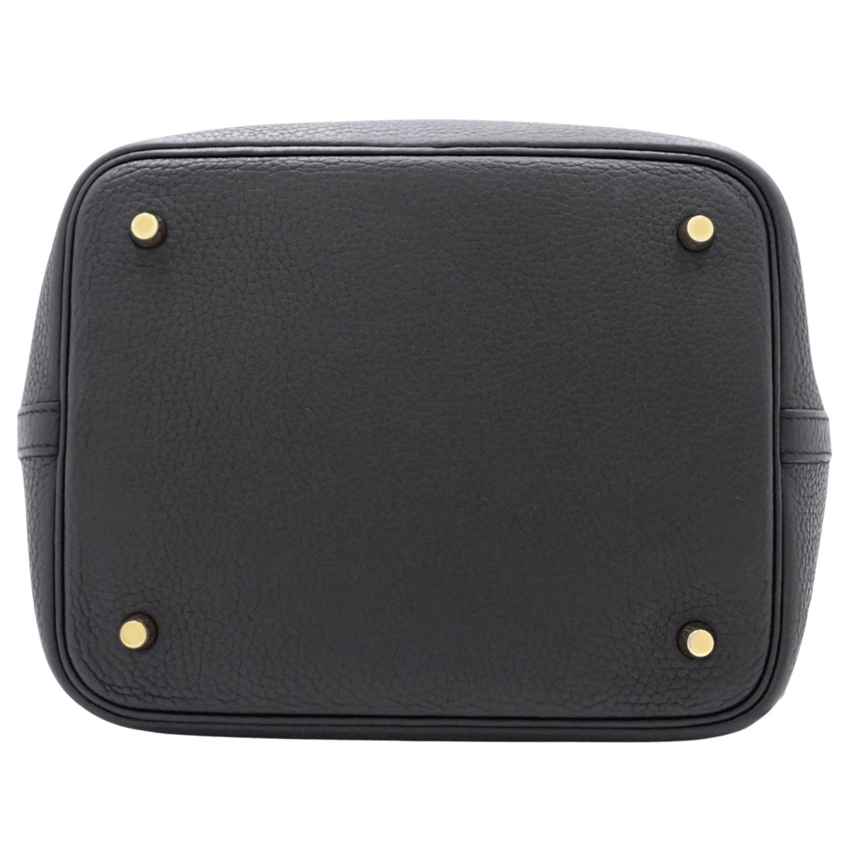 Picotin Lock MM,Taurillon Clemence皮革,黑色,金色五金件,Z刻印。