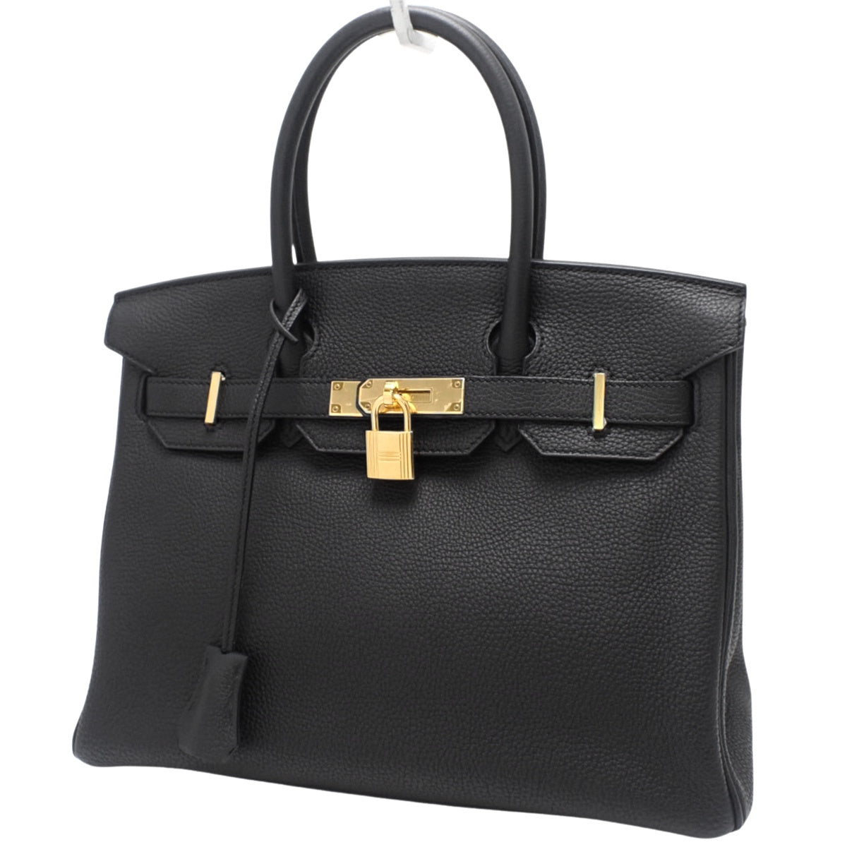 Birkin 30 Togo, Black, Gold Hardware, A stamp.