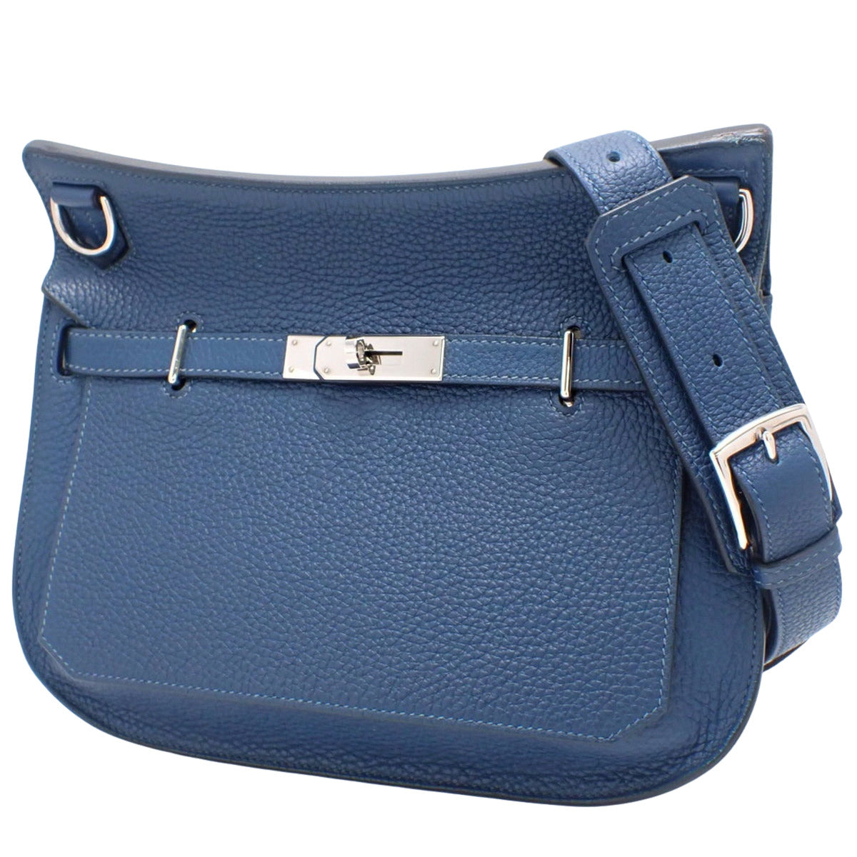 Gypsier 28, Triomphe Clemence leather, deep blue, silver hardware, Y hallmark.