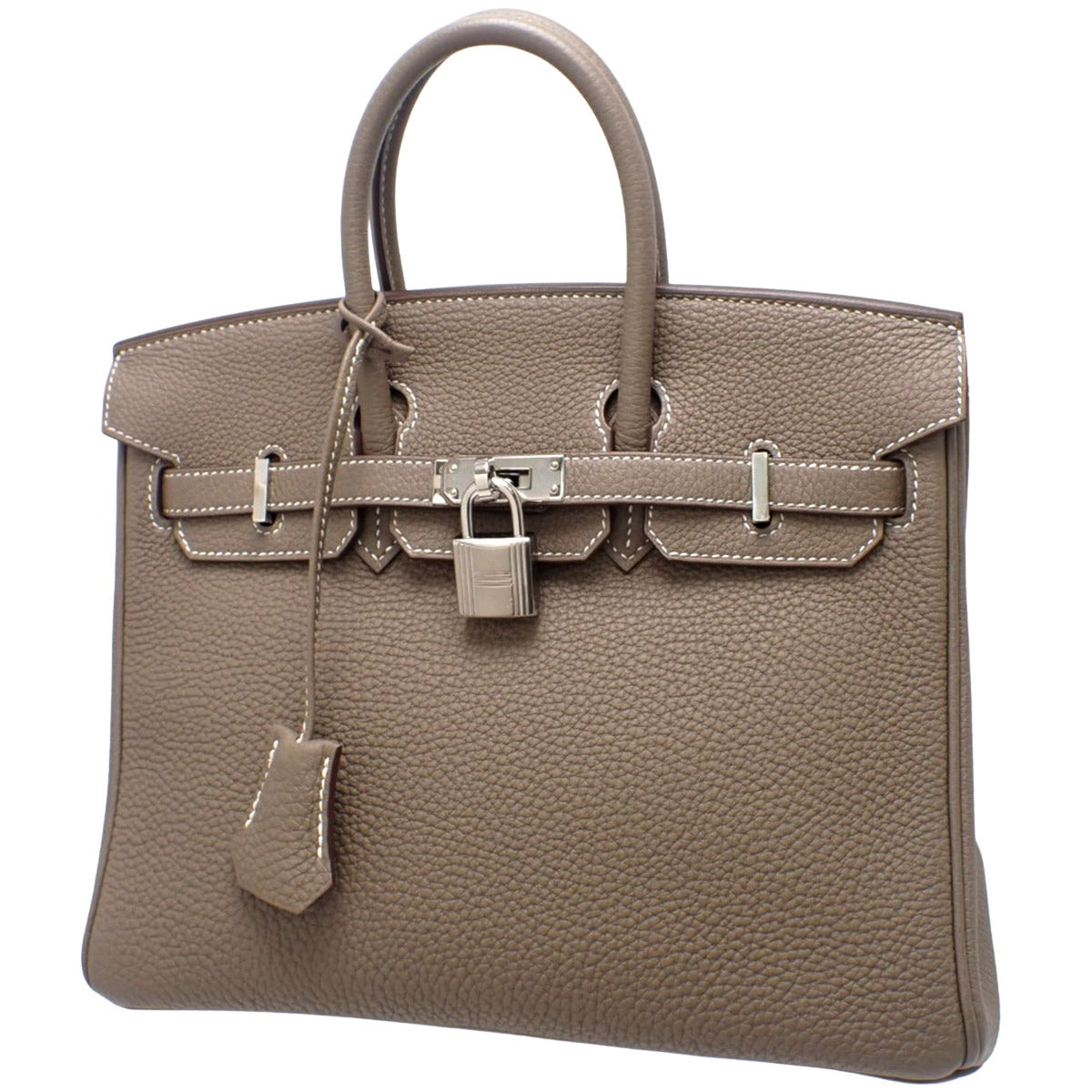 Birkin 25 Togo, Etoupe/Etoupe, Silver Hardware, Z stamp.
