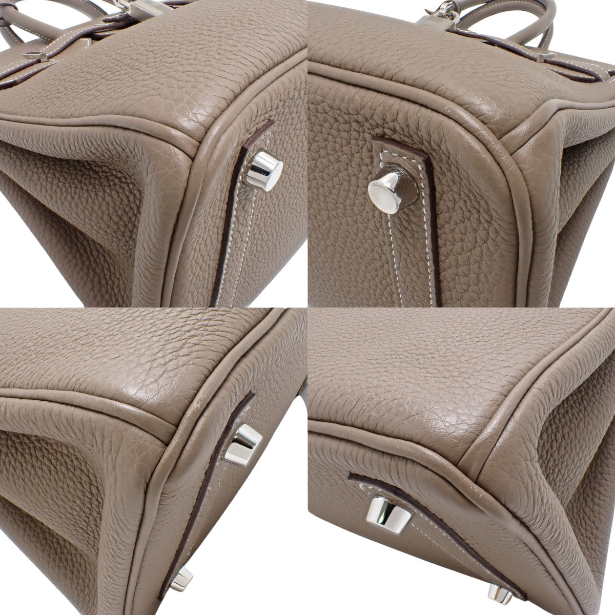 Birkin 25 Togo Etoupe/Etoupe 银色五金 Z 印记