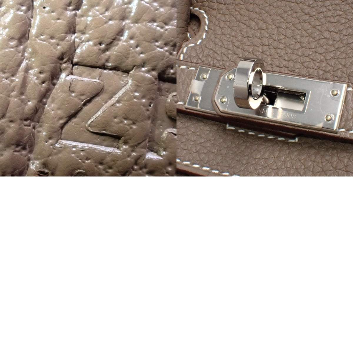 Birkin 25 Togo Etoupe/Etoupe 银色五金 Z 印记
