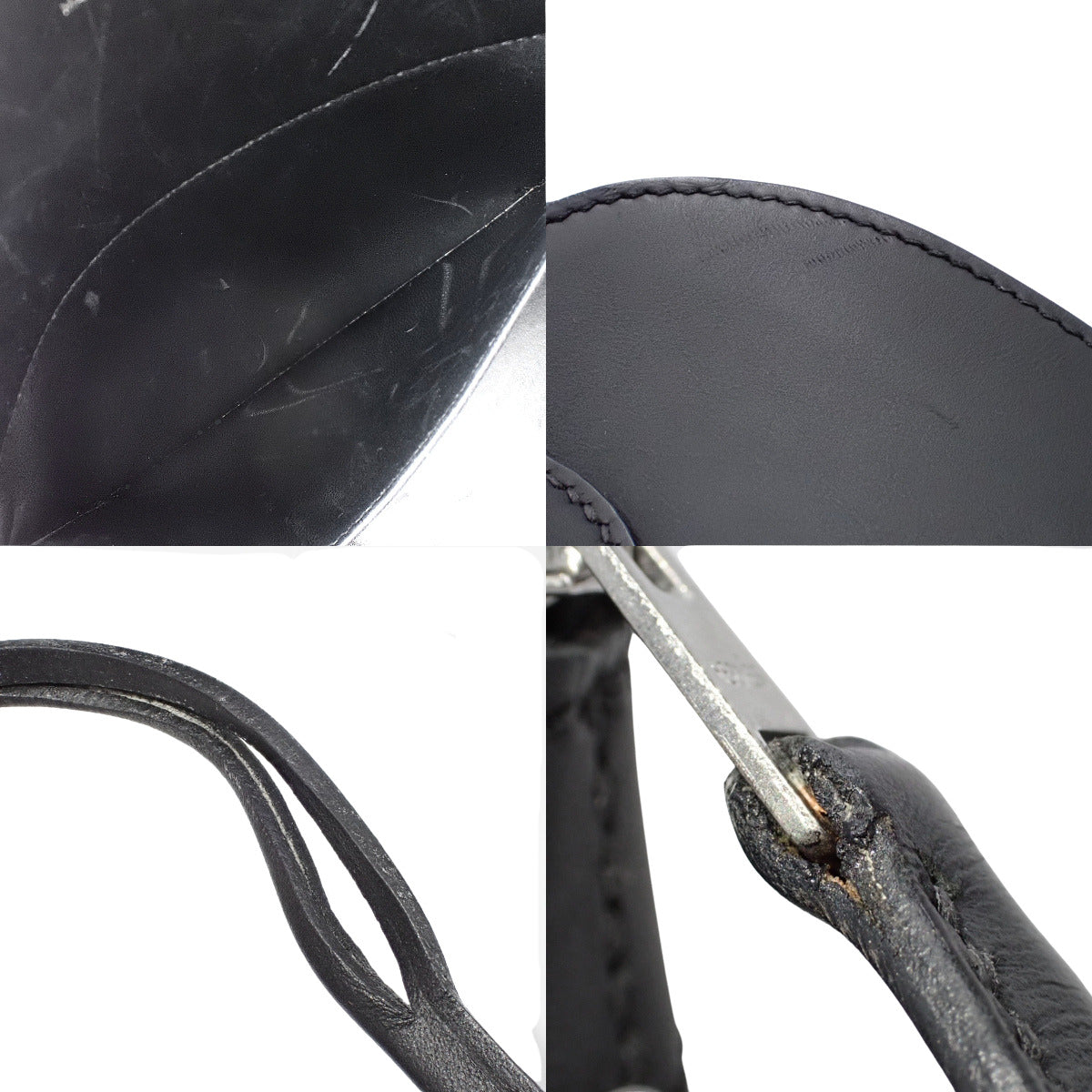 Bolide 31 Veau Chamonix,钯金和银色五金配件,黑色,带□I印记