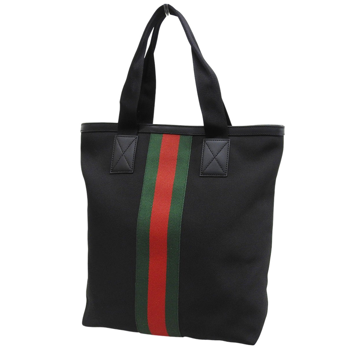 黑色、红色和绿色尼龙帆布手提袋 (631245)