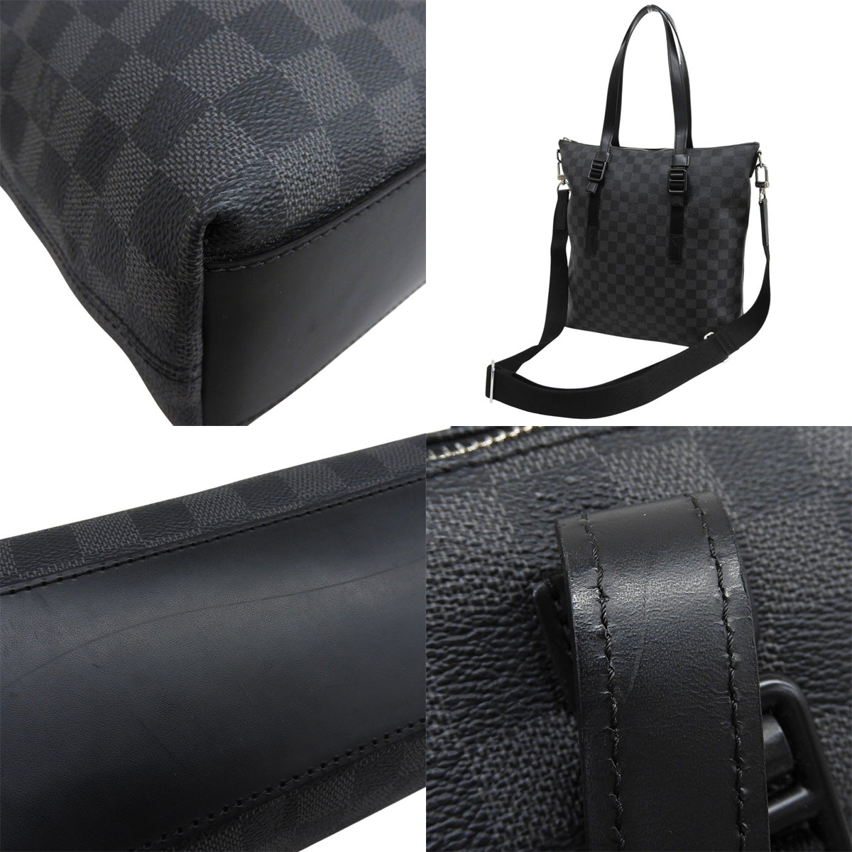 Damier Graphite Skyline 手提包 黑色/灰色 N41456